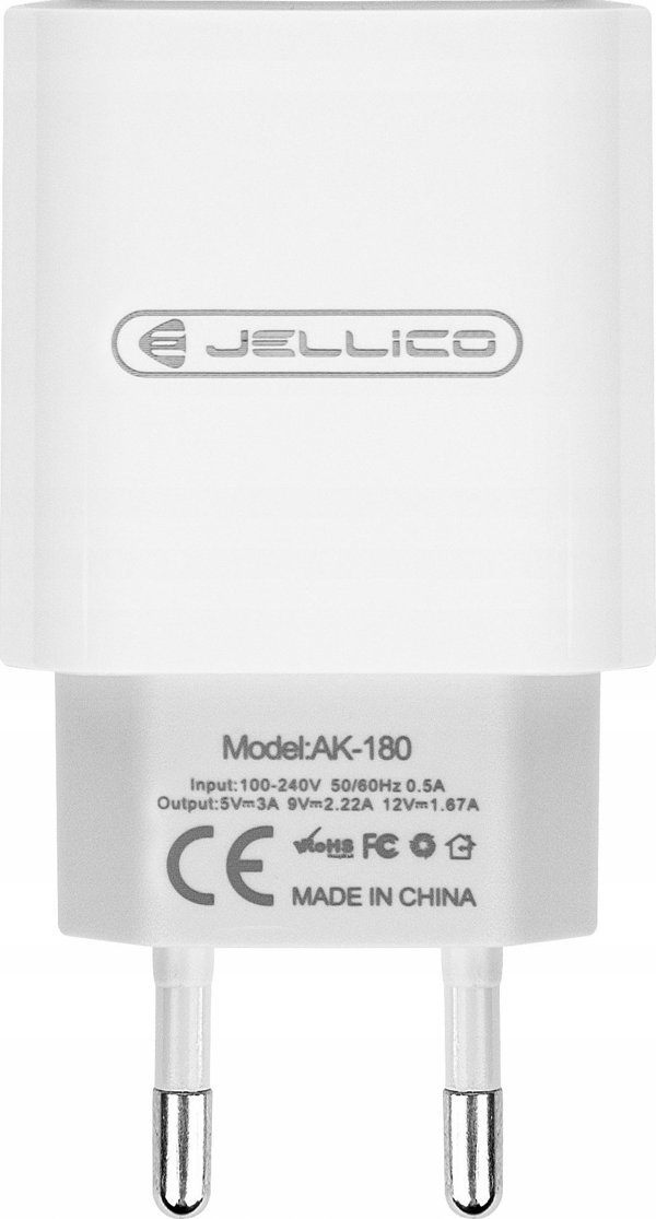 Φορτιστής Jellico 20W PD, 1x USB-C, Quick Charge, Λευκός