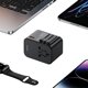 Φορτιστής Usams USAMS Αντάπτορας δικτύου 1xUSB+2xUSB-C T62 65W 4 σε 1 US/AU/EU/UK μαύρο/black CC199TC01 (US-CC199) Univesal Travel Charger