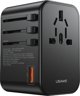 Φορτιστής Usams USAMS Αντάπτορας δικτύου 1xUSB+2xUSB-C T62 65W 4 σε 1 US/AU/EU/UK μαύρο/black CC199TC01 (US-CC199) Univesal Travel Charger