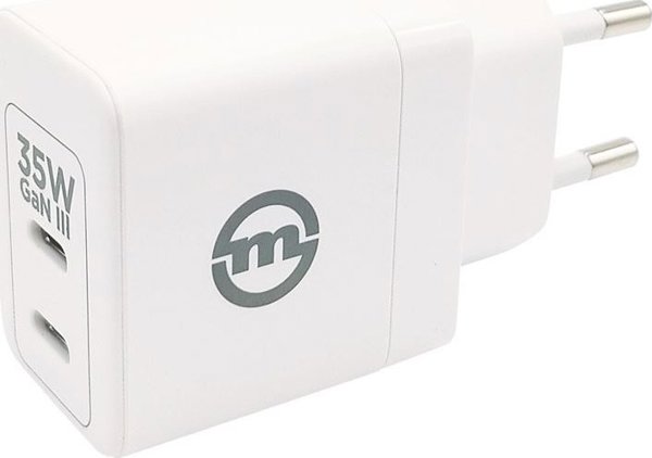 Φορτιστής MOBILE ORIGIN 35W GaN III Super Charger Dual USB-C, λευκό