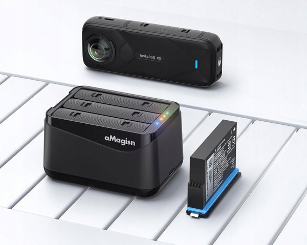 Φορτιστής Μπαταριών Puluz για Insta360 X5, Τριπλός USB Φορτιστής για 3x Μπαταρίες