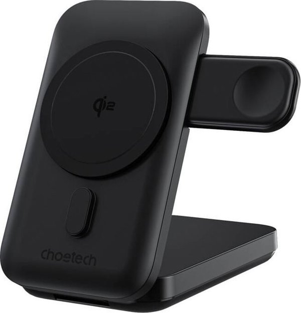 Μαγνητικός φορτιστής 3 σε 1 Choetech B750 10000mAh Qi2 (μαύρο)