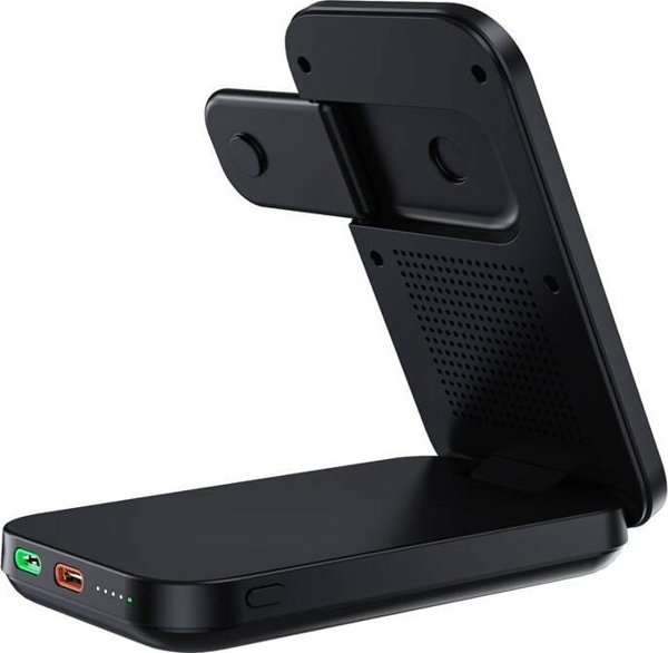 Μαγνητικός φορτιστής 3 σε 1 Choetech B750 10000mAh Qi2 (μαύρο)