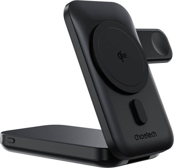 Μαγνητικός φορτιστής 3 σε 1 Choetech B750 10000mAh Qi2 (μαύρο)