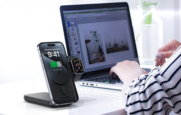 Μαγνητικός φορτιστής 3 σε 1 Choetech B750 10000mAh Qi2 (μαύρο)