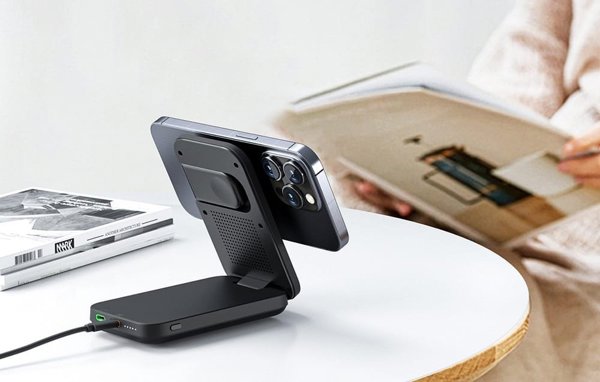 Μαγνητικός φορτιστής 3 σε 1 Choetech B750 10000mAh Qi2 (μαύρο)