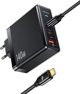 Φορτίο φορτιστή Usams USAMS. δίκτυο. 2xUSB-C+1xUSB T52 PD140W PD Γρήγορη φόρτιση US-CC168 + καλώδιο U82 USB-C/USB-C US-SJ581 240W μαύρο/μαύρο Σειρά UM UMXLOGTC01 13606340 6958444902524