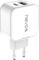 Φορτιστής Nevox nevox 20W USB-C PD + USB QC 3.0 Λευκός φορτιστής