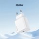 Φορτιστής USAMS USAMS Φορτιστής τοίχου 1xUSB-C T65 PD20W PD Γρήγορη Φόρτιση US-CC226 + καλώδιο USB-C/Lightning US-SJ712 30W λευκό Yi Series OYXLTZ02