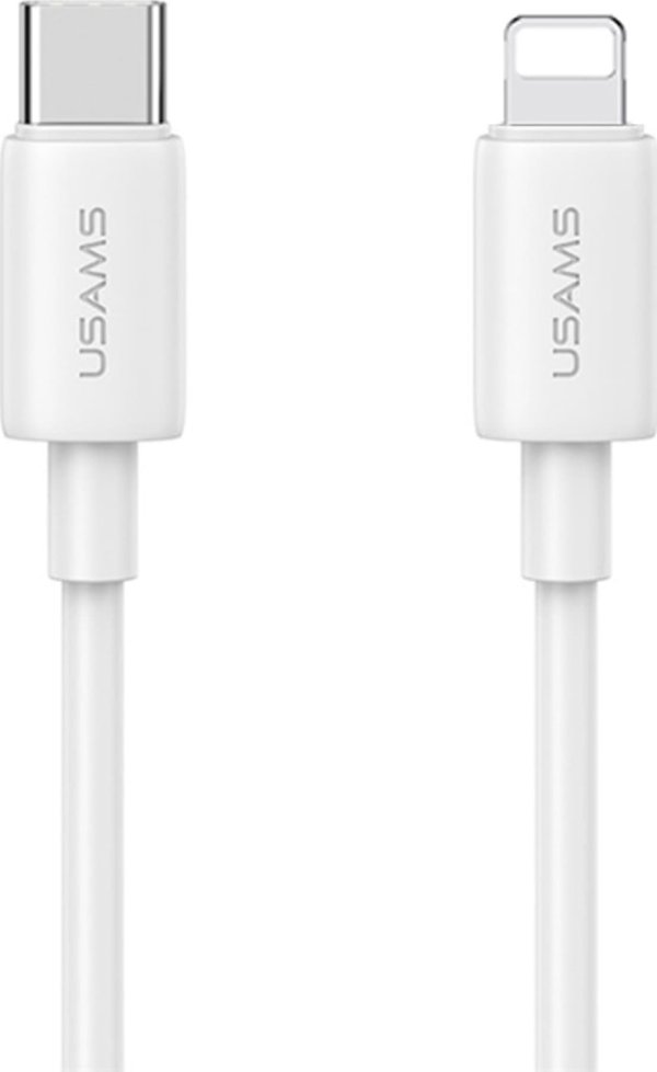 Φορτιστής USAMS USAMS Φορτιστής τοίχου 1xUSB-C T65 PD20W PD Γρήγορη Φόρτιση US-CC226 + καλώδιο USB-C/Lightning US-SJ712 30W λευκό Yi Series OYXLTZ02