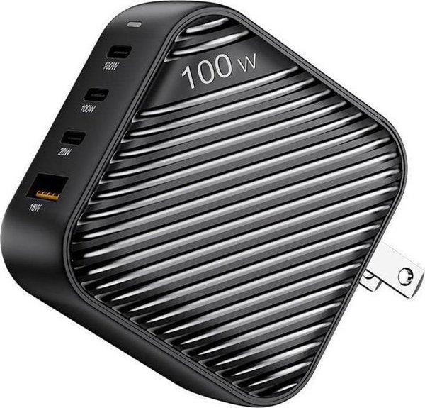 Φορτιστής INVZI Φορτιστής τοίχου INVZI GanHub 3x USB-C + USB, 100W, EU/UK/AU/US (μαύρο) 12908422 602309980085