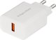 Φορτιστής Τοίχου Kruger&Matz KM0851, 1x USB-A, 18W, Quick Charge 3.0, Λευκός