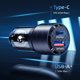Φορτιστής Usams Φορτιστής αυτοκινήτου USAMS C36 USB-A+USB-C 95W Γρήγορη Φόρτιση μαύρο/black (US-CC176)
