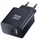Φορτιστής τοίχου για τηλέφωνο Blue Star USB C + USB A QC4.0 PD 3A 25W TFB-TC-25WPD μαύρος