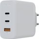 Φορτιστής Xtorm Φορτιστής Τοίχου Ultra GaN2 100W 2xUSB-C PD,1xUSB-A QC 3.0 Λευκή
