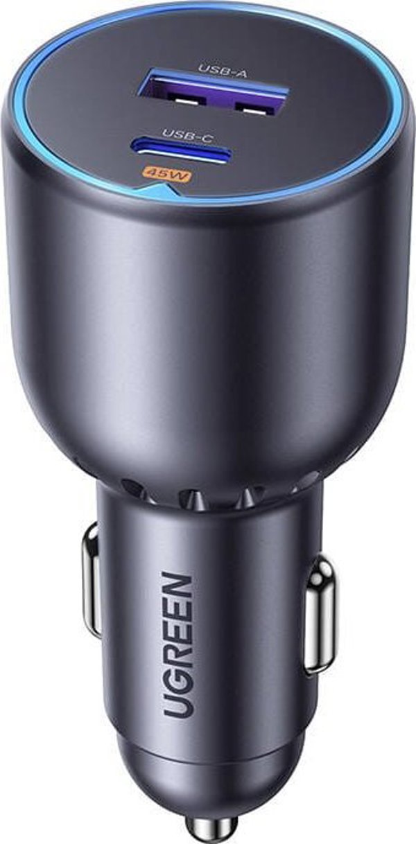 Φορτιστής Ugreen Φορτιστής αυτοκινήτου Ugreen EC701, USB + USB-C, 63W (μαύρος)