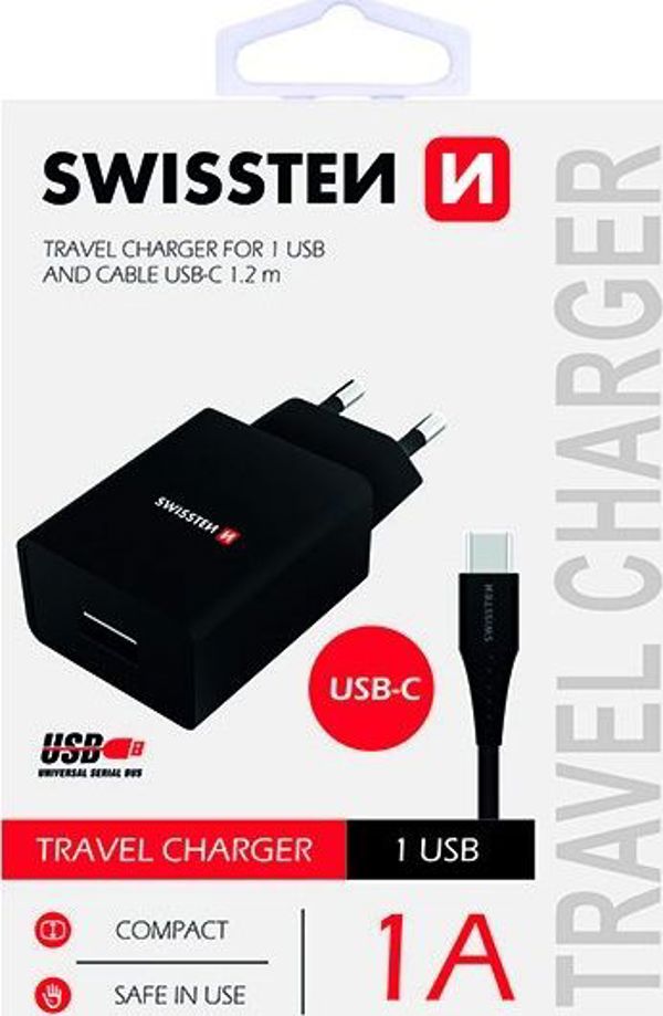 Φορτιστής Swissten 1x USB-A 1 A (22064000)