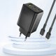 Φορτιστής Τοίχου Dudao A29 65W GaN, 2 x USB-C & 1 x USB-A, Μαύρος