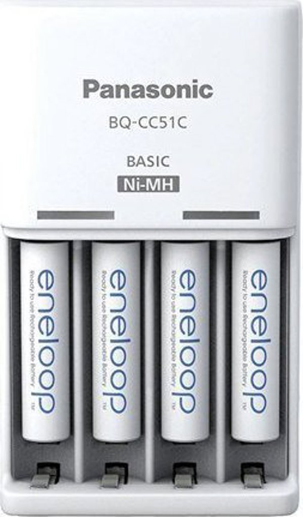 Φορτιστής Panasonic Panasonic Eneloop Basic Charger BQ-CC51 περιλαμβάνει 4xAAA K-KJ51MCD04E