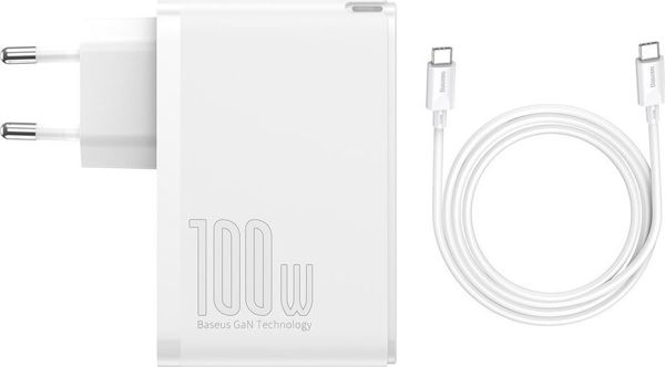 Baseus GaN2 Pro Φορτιστής 100W, 2x USB-A & 2x USB-C, Quick Charge 4+, Power Delivery, Μαύρο