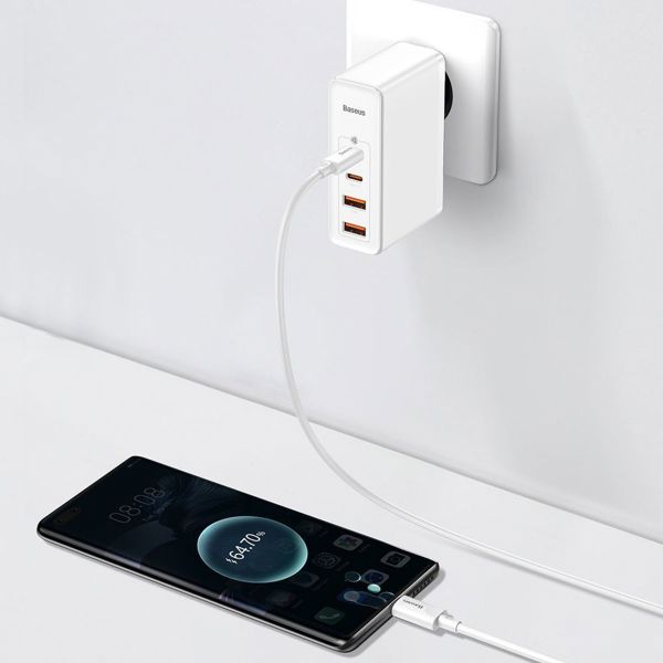 Baseus GaN2 Pro Φορτιστής 100W, 2x USB-A & 2x USB-C, Quick Charge 4+, Power Delivery, Μαύρο
