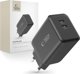 Φορτιστής Tech-Protect NC45W-GAN Δικτύου 2xUSB-C PD 45W - Μαύρο