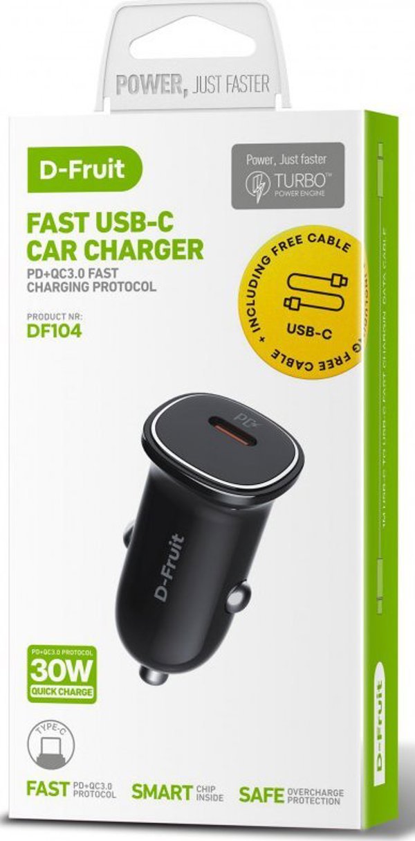 Φορτιστής Mcab D-Fruit αυτοκινήτου USB-C 30W (DF104)