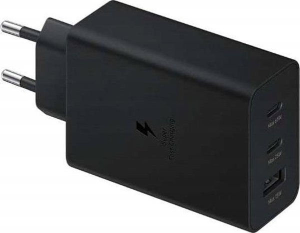 Φορτιστής OEM LADOMARKA SIECIOWA PD 2xUSB-C 65W 1xUSB CZARNY BULK