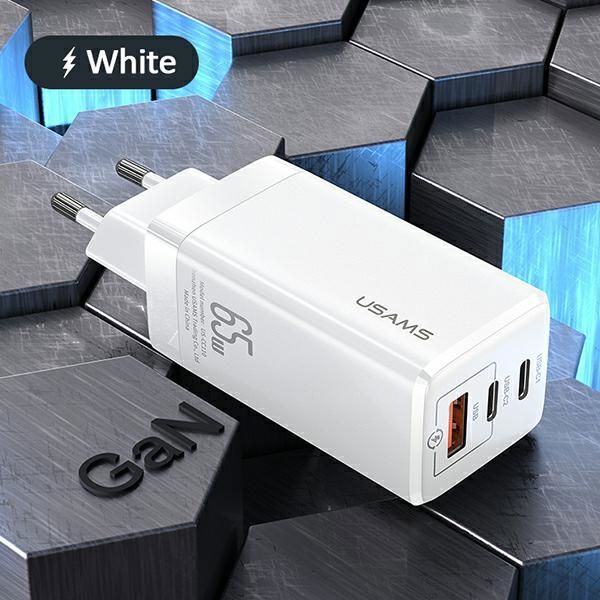 Φορτιστής Usams T33 1x USB-A 2x USB-C 3 A (CC110TC02)