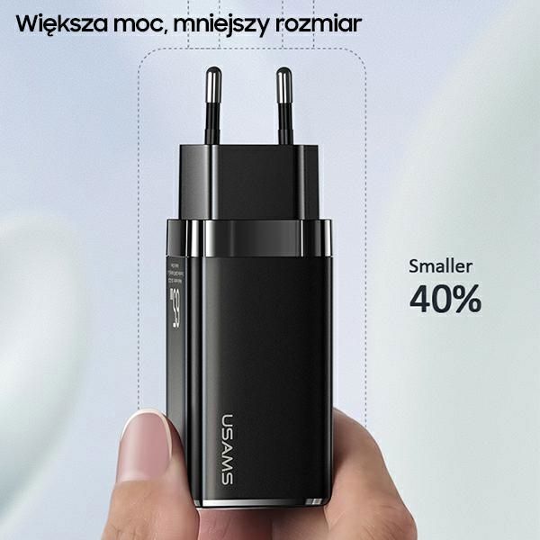 Φορτιστής Usams T33 1x USB-A 2x USB-C 3 A (CC110TC02)