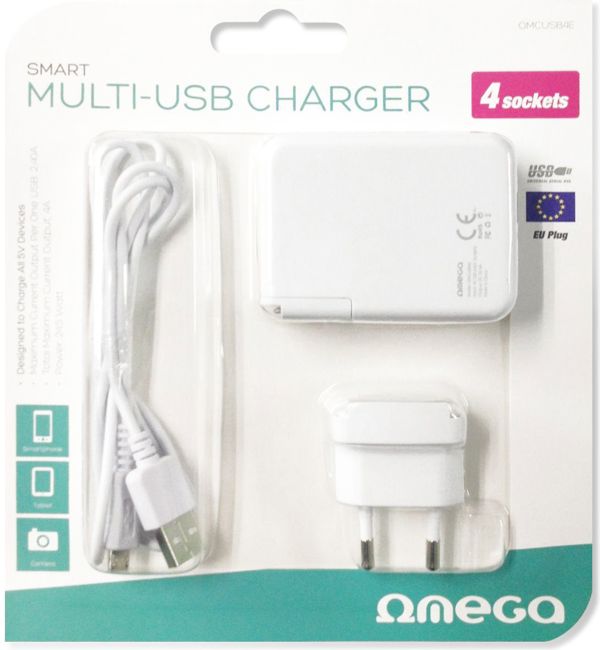 Φορτιστής Omega 4x USB-A 2.4 A (42672)