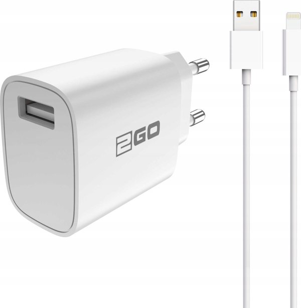 Φορτιστής 2GO 2GO Ladegerät 10,5W 1x USB-A inkl. Lightning Kabel - weiß