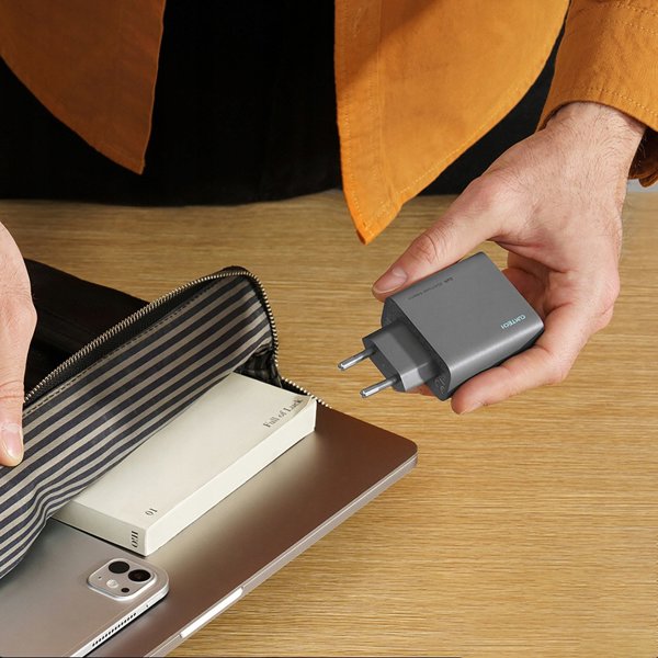 Φορτιστής τοίχου Cuktech CUKAD653EUGR 65W GaN 2 x USB-C 1 x USB-A - γκρι