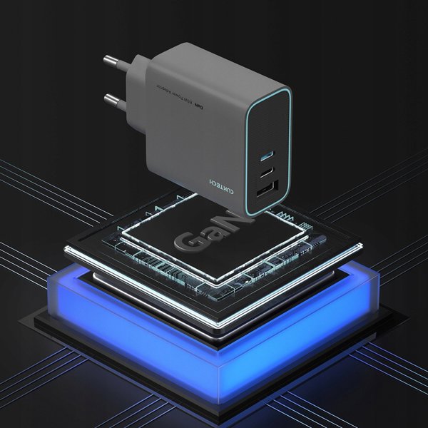 Φορτιστής τοίχου Cuktech CUKAD653EUGR 65W GaN 2 x USB-C 1 x USB-A - γκρι