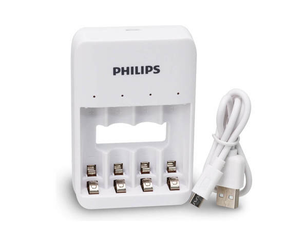 ΜΠΑΤΑΡΊΕΣ BATTERY CHARGER USB 4 SLOT PHILIPS2XAA 2XAAA 4895229120716