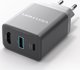 Φορτιστής τοίχου Vention FJAH0-EU USB(C+A)+HDMI GaN (60W/5W/4K@60Hz) (γκρι)