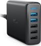 Φορτιστής Anker PowerPort 5, 5x USB-A, 40W, 3A, A2054L11, Μαύρο