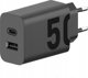 Φορτιστής Motorola Motorola Charger TurboPower 50W Duo USB-C + USB-A με καλώδιο USB-C, Μαύρο