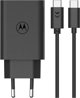 Φορτιστής Motorola Motorola Charger TurboPower 50W Duo USB-C + USB-A με καλώδιο USB-C, Μαύρο
