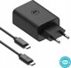 Φορτιστής Motorola Motorola Charger TurboPower 50W Duo USB-C + USB-A με καλώδιο USB-C, Μαύρο