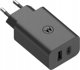 Φορτιστής Motorola Motorola Charger TurboPower 50W Duo USB-C + USB-A με καλώδιο USB-C, Μαύρο