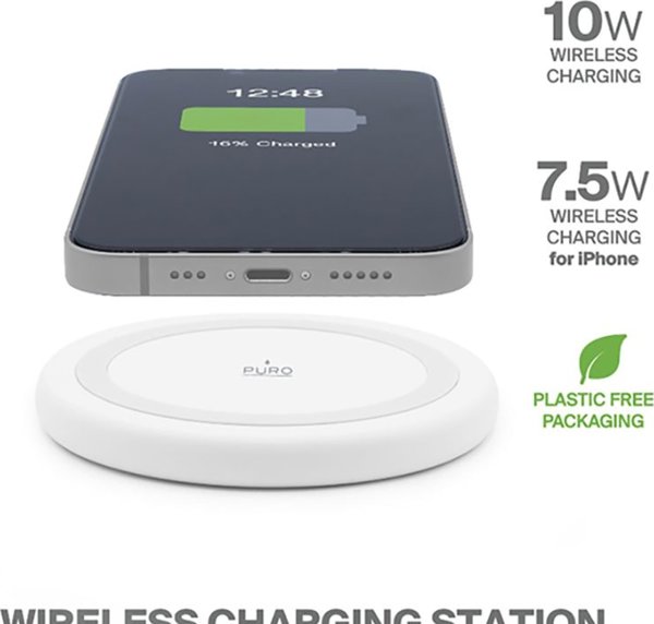 Φορτιστής Puro Ασύρματος Σταθμός Φόρτισης PURO QI 10W (λευκό)