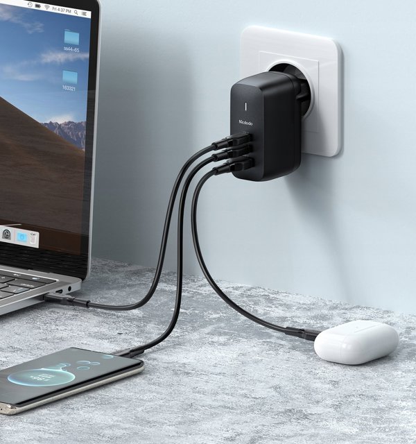 Φορτιστής Mcdodo ΓΙΑ ΤΗΛΕΦΩΝΟ, LAPTOP, GAN 3.0, FAST CHARGING, USB-C, PD, USB-A, 65W, MCDODO 13240718 6921002616218