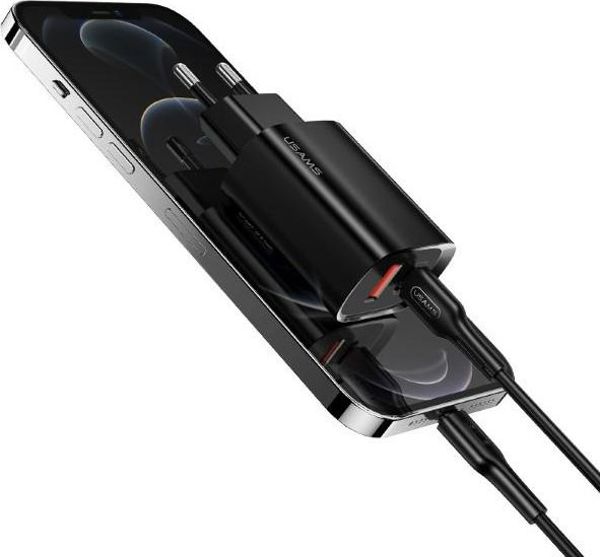 Φορτιστής Τοίχου Usams T35 20W USB-C PD & USB-A Fast Charger, Λευκός