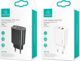 Φορτιστής Τοίχου Usams T35 20W USB-C PD & USB-A Fast Charger, Λευκός