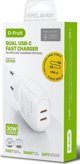 Φορτιστής D-Fruit D-Fruit charger 2xUSB-C + USB-C cable 1m (DF100)