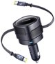 Φορτιστής αυτοκινήτου Baseus Enjoyment Max με καλώδια USB-C+USB-C 60W Μαύρο