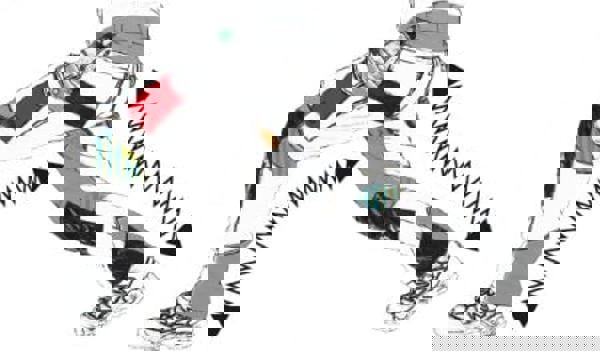 Lahti Pro Παντελόνι χακί-μαύρο με ένθετα από ελαστικό ύφασμα S (L4050901)