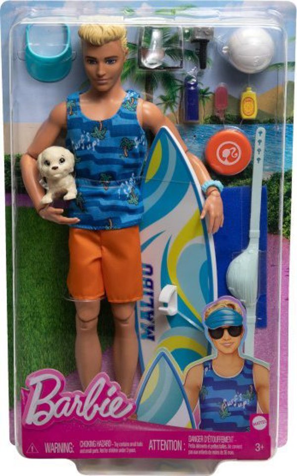 Κούκλα Barbie Mattel Ken Beach Surfer (ξανθιά) HPT50 13147106 194735167265