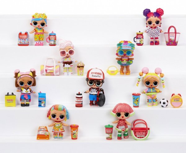 Κούκλα l.o.l. loves mini sweets x haribo display 18 τεμάχια